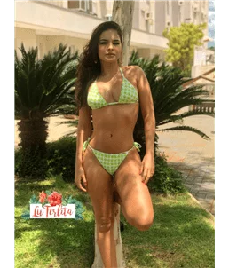 Biquni Fita Fina Verde Limo.