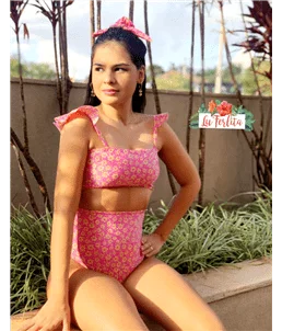 Biquni Princesa Rosa-Amarelo.