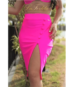 Sada de Praia Pink Canelado Neon
